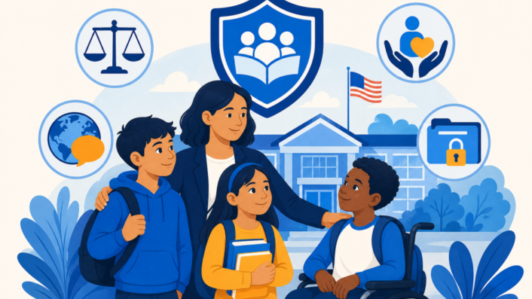 Ilustración de la guía ¿Qué derechos tienen los niños inmigrantes en las escuelas públicas de Estados Unidos?