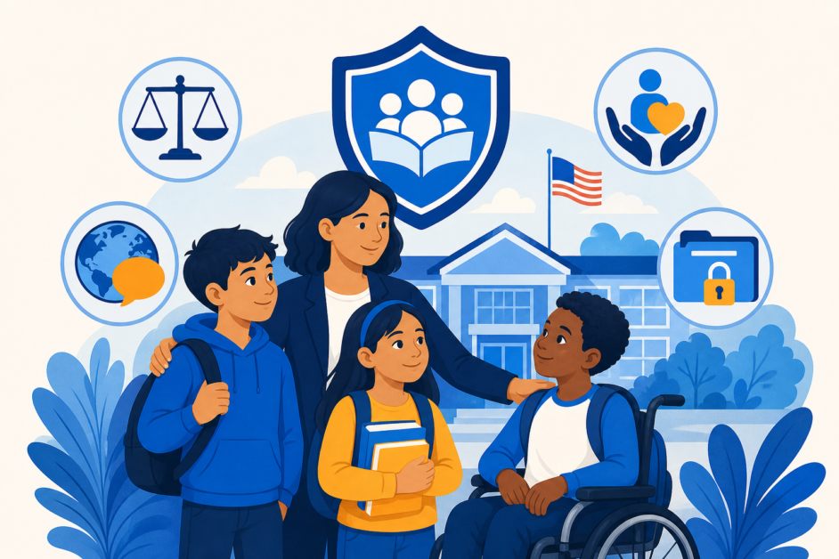 Ilustración de la guía ¿Qué derechos tienen los niños inmigrantes en las escuelas públicas de Estados Unidos?