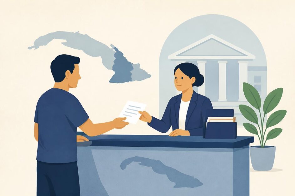 Persona atendida en una oficina de gobierno local de Granma.