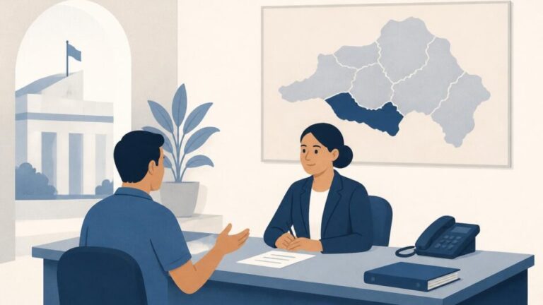 Ciudadana atendida en una oficina institucional del Poder Popular en Mayabeque.