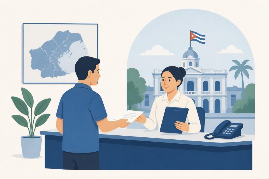 Persona atendida en una oficina del Poder Popular en Guantánamo.